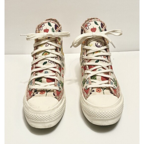 Converse Chuck Taylor Platform Womens 6.5 Shoe Canvas Egret Sneaker High A06063C - Picture 7 of 11